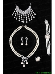 Gorgeous Wedding Jewelry Set Including Necklace Earrings and Ring