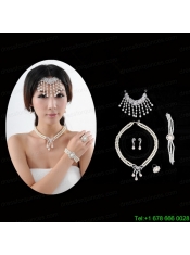 Gorgeous Wedding Jewelry Set Including Necklace Earrings and Ring