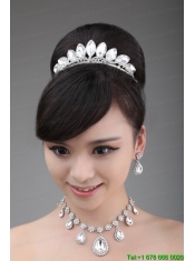 High Quality Crystal and Rhinestone Necklace and Crown