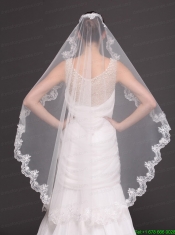 Hot Selling Tulle With Appliques One-tier Wedding Veil