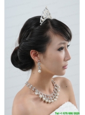 Imitation Pearl Alloy Jewelry Sets Including Necklace and Earings