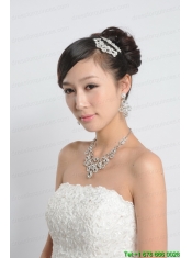 Imitation Pearl Necklace And Earring Set in Silver