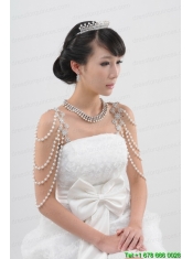 Imitation Pearl Necklace Earing and Tiara Jewelry Sets