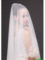 Lace Appliques Tulle Bridal Veils For Wedding