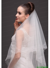 Lace Appliques Tulle Fashionable Bridal Veils For Wedding