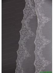 Lace Appliques Tulle Fashionable Bridal Veils For Wedding