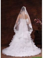 Lace Appliques Tulle Graceful Wedding Veil