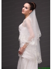 Lace Tulle Discount Bridal Veils For Wedding