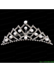 Lovely Tiara With Beaded and Imitation Pearl Decorate