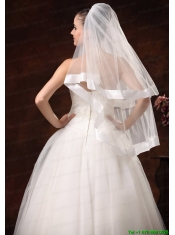 Modest Tulle And Taffeta Bridal Veil For Wedding