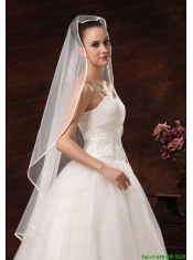 One-tier Organza Fingertip Wedding Veil