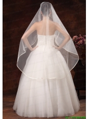 One-tier Organza Fingertip Wedding Veil