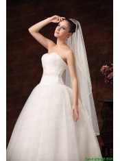 One-tier Organza Fingertip Wedding Veil