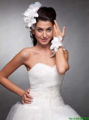Organza Beading Headpieces Taffeta Bridal Wrist Corsage