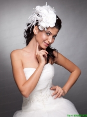 Pearls Hand Made Flowers Taffeta Headpieces