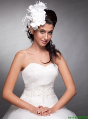 Pearls Hand Made Flowers Taffeta Headpieces