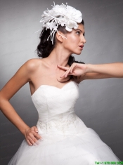 Pearls Hand Made Flowers Taffeta Headpieces