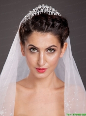 Perfect Arched Alloy Tiara With Beading Embellishes