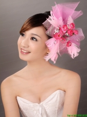 Pink Tulle Feather Gorgeous Special Occasion Fascinators