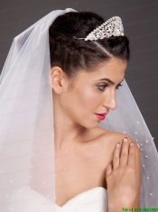 Popular Fan-Shaped Alloy Tiara With Rhinestone Decorates