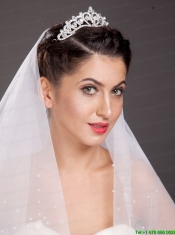 Pretty Alloy With Crystal Adorned Tiara