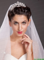 Pretty Alloy With Crystal Adorned Tiara