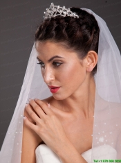 Pretty Alloy With Crystal Adorned Tiara