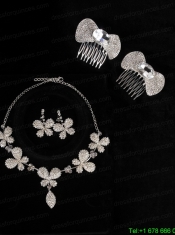 Princess Rhinestone Jewelry Set Including Necklace Tiara And Earrings