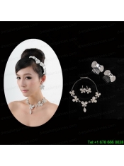 Princess Rhinestone Jewelry Set Including Necklace Tiara And Earrings