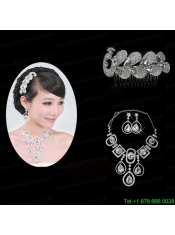 Rhinestone Dignified Necklace And Tiara