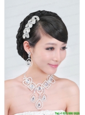 Rhinestone Dignified Necklace And Tiara