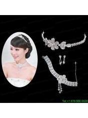Shimmering Jewelry Set Including Necklace And Tiara