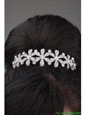 Shining Rhinestone Wedding Jewelry Set Including Crown Necklace And Earrings