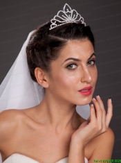 Simple Alloy Tiara With Rhinestone Decorates