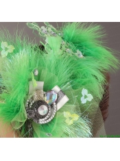 Spring Green Rhinestone Special Occasion Fascinators