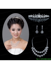 Stunning Alloy With Rhinestone Jewelry Sets for Dignified Women