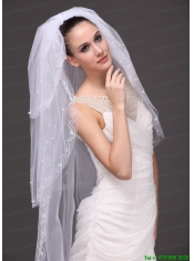 Three-tier and Embroidery Bridal Veils For Wedding