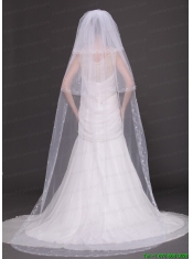 Three-tier and Embroidery Bridal Veils For Wedding
