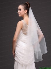 Tulle Two-tier With Beading For Wedding