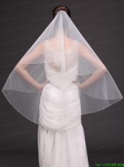 Tulle Two-tier With Beading For Wedding