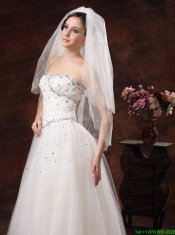 Two-Layers Embroidery Tulle Stylish Wedding Veils