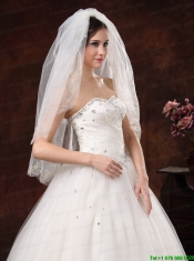 Two-Layers Embroidery Tulle Stylish Wedding Veils