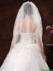 Two-Layers Embroidery Tulle Stylish Wedding Veils