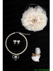 Unique Headpiece with Jewelry Set Including Necklace Earrings and Bracelet
