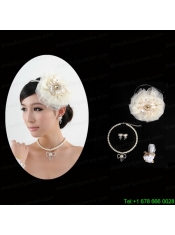 Unique Headpiece with Jewelry Set Including Necklace Earrings and Bracelet