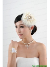 Unique Headpiece with Jewelry Set Including Necklace Earrings and Bracelet