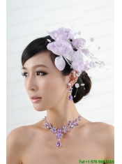 Vintage Headpiece with Jewelry Set Including Necklace Earrings