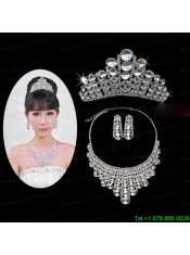 Vintage Style Rhinestones Alloy Jewelry Set Including Necklace And Tiara