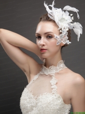 Artistic Feather Fascinators With Crystal Adorned Flower