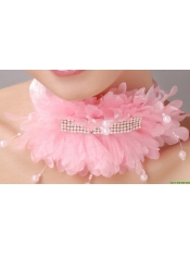 Baby Pink Multilayer Imitation Pearls Headpieces For Party